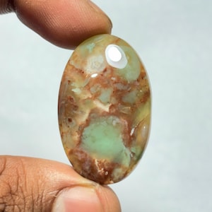Top Quality Green Chalcedony Gemstone Green Chalcedony Cabochons Chalcedony Loose semi precious Jewelry making gemstone (45Cts.36X23MM)