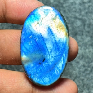 Multi labradorite Gemstone cabochon-Multi Flashy labradorite Gemstone Best Polished ,Handmade- jewelry Making Using stone  (73Cts.45X28MM)
