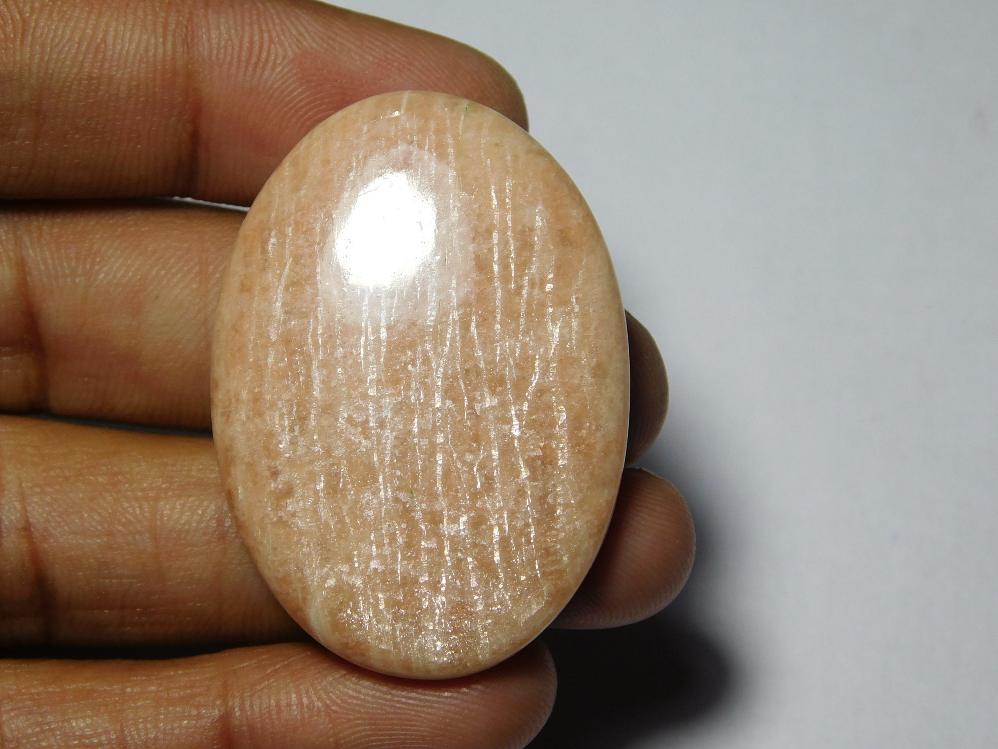 高品質　アマゾナイト　カボション　ルース 天然オレンジアマゾナイトカボション：ルースジェムストーン（64