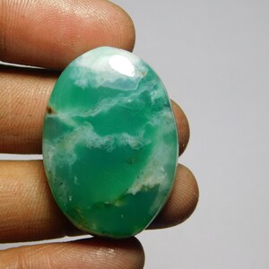 Chrysoprase Cabochon: Natural Gemstone Pendant (58Cts. 33X22MM)