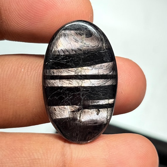 天然ハイパーステンカボション宝石：25カラット、33 x 20 mm