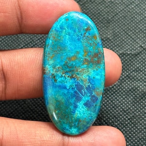 Natural Shattuckite Gemstone Top Quality Shattuckite Cabochon Shattuckite Loose semi precious Jewelry   68Cts.48X25MM)