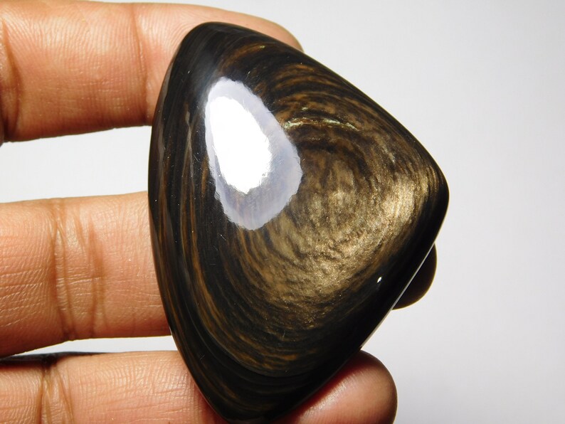 150Cts.60X42MM Natural Fire sheen obsidian Smooth Cabochon Fire sheen obsidian Loose Gemstones Fire sheen obsidian Loose semi precious