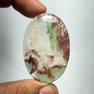 Top Quality Green Chalcedony Gemstone Green Chalcedony Cabochons Chalcedony Loose semi precious Jewelry making gemstone (75Cts.48X32MM)
