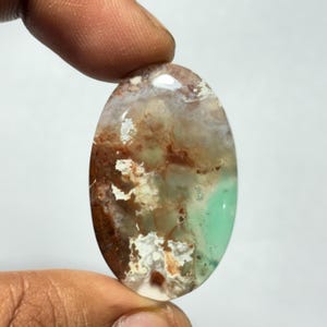 Top Quality Green Chalcedony Gemstone Green Chalcedony Cabochons Chalcedony Loose semi precious Jewelry making gemstone (47Cts.36X23MM)
