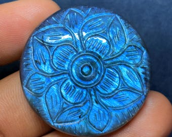 Snidad labradorit ädelsten cabochon: Smyckestillverkning (104 st, 38 x 38 mm)