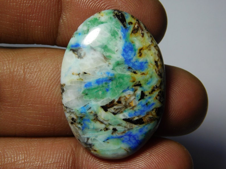 59Cts.33X23MM Natural Azurite Turquoise Gemstone Top Quality Azurite Turquoise Cabochon Azurite Turquoise Loose semi precious Jewelry