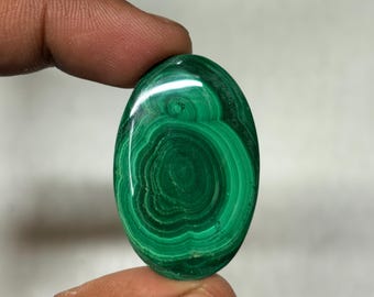Azurite Malachite Slice Cabochon: Natural Gemstone (118Cts, 39X25MM)