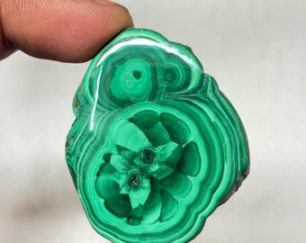 Azurite Malachite Slice Cabochon: Natural Gemstone (159Cts, 45X37MM)