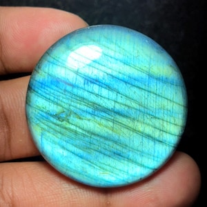 Multi labradorite Gemstone cabochon-Multi Flashy labradorite Gemstone Best Polished ,Handmade- jewelry Making Using stone  (102Cts.41X41MM)