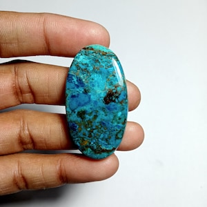 Shattuckite Gemstone Cabochon, Top Quality Natural &quot;Shattuckite&quot; Cabochons Shattuckite Loose semi precious Jewelry  (70Cts.44X24MM)
