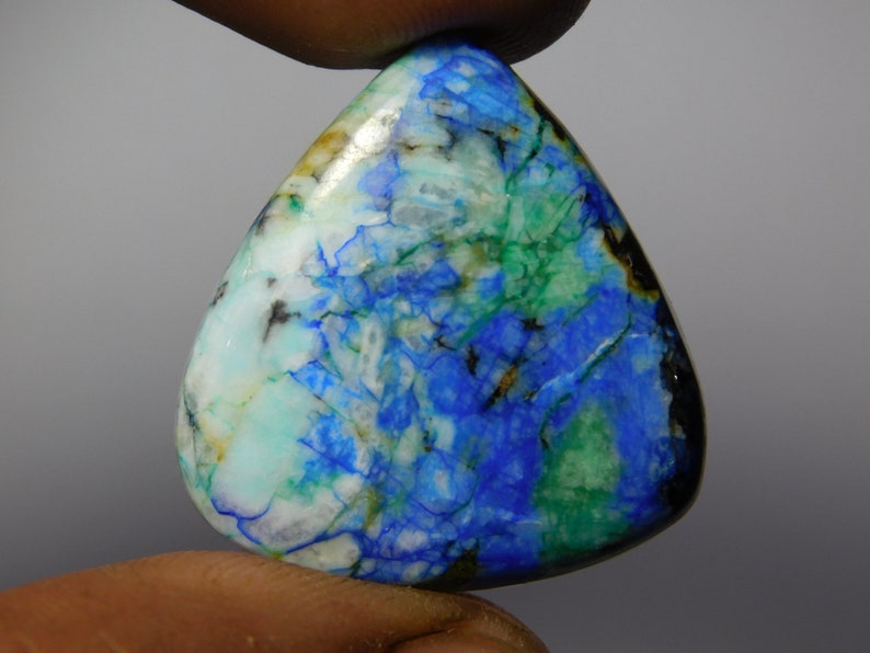 55Cts.26X24MM Natural Azurite Turquoise Gemstone Top Quality Azurite Turquoise Cabochon Azurite Turquoise Loose semi precious Jewelry