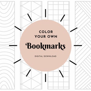 Printable Color Your Own Bookmarks