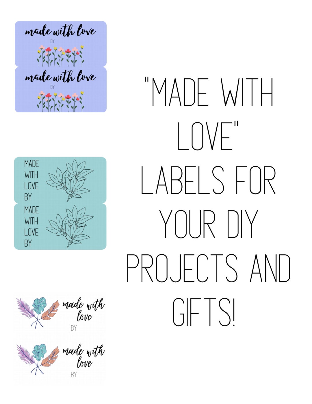 Instant Printable Sticker Labels for All Your DIY Gifts! - Etsy