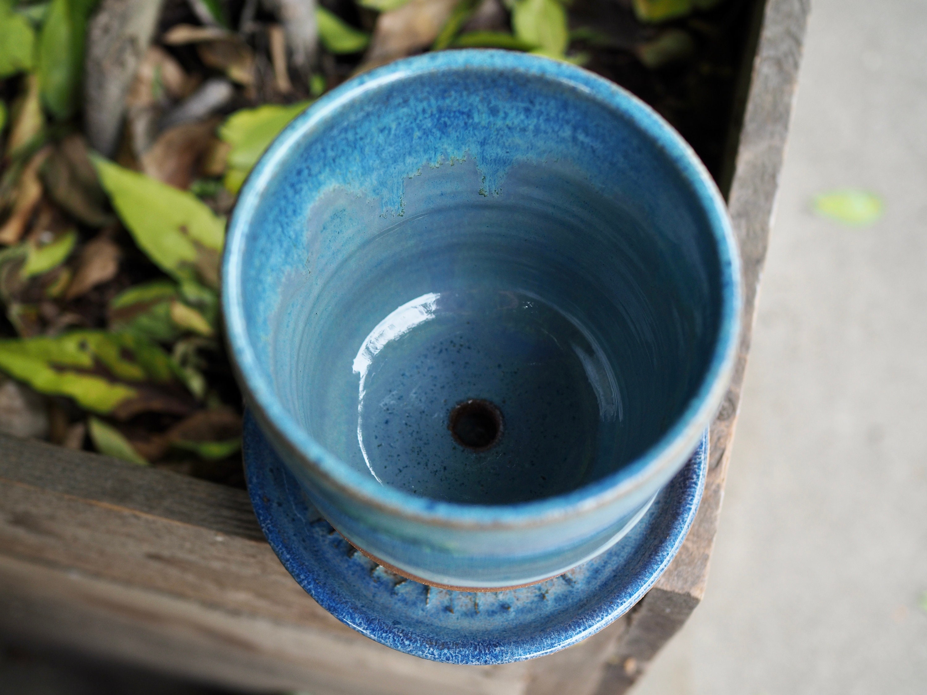 Handmade Ceramic Planter with Drainage and Plate 4.25W Etsy