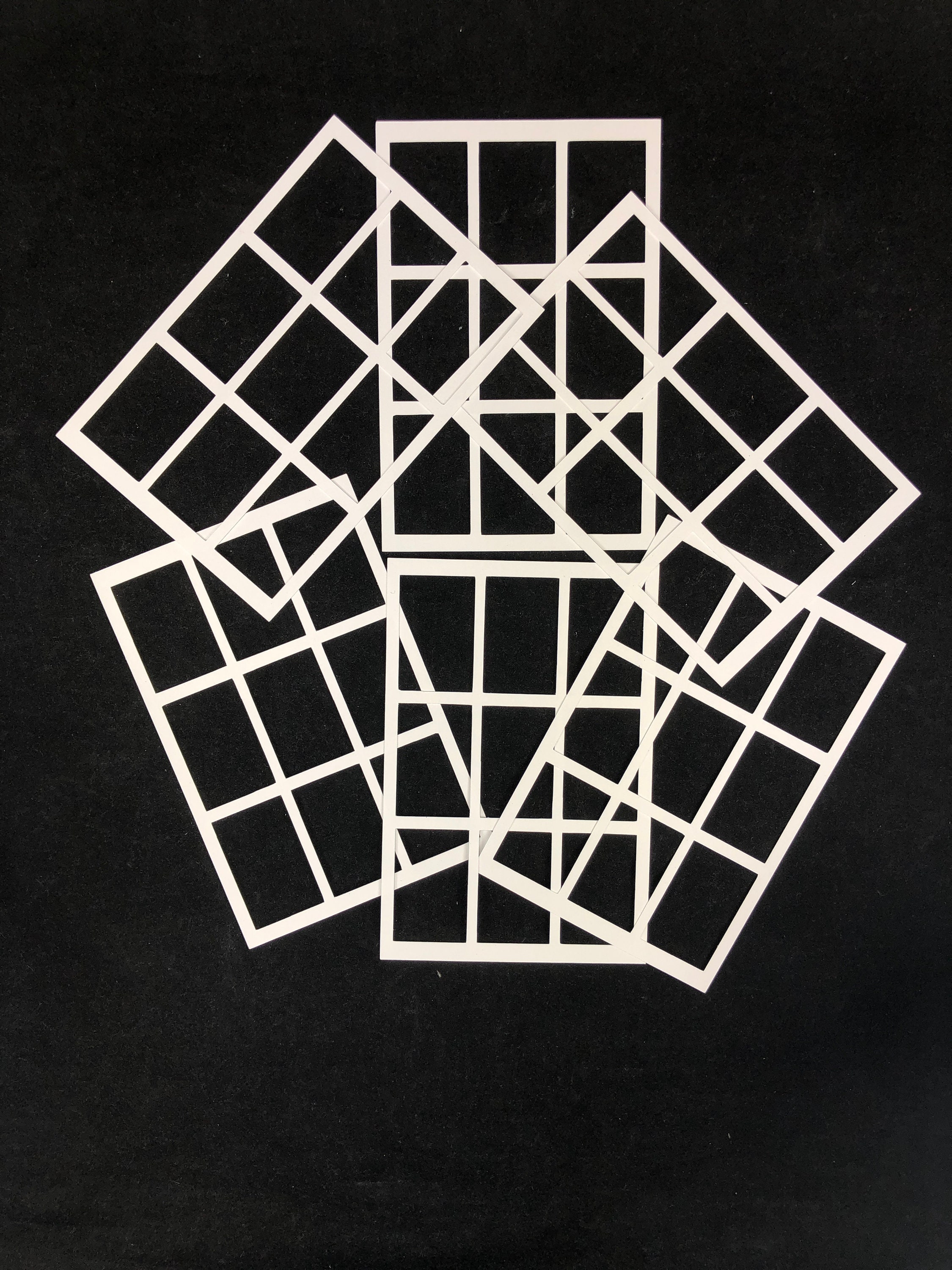 Rectangular Window Cutouts Rectangle Window Cutouts for Scrapbooking, Greeting Card Embellishments ...