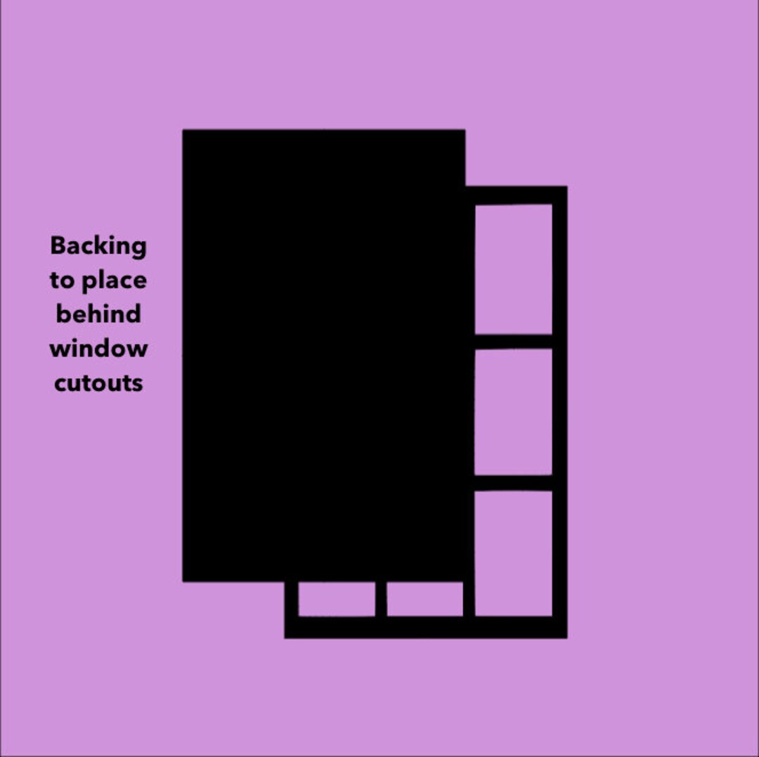BACKING for Rectangle Window Cutouts Heavy Weight Card Stock - Etsy