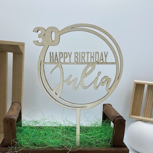 Cake topper Tortenstecker Geburtstag personalisierte Tortendeko