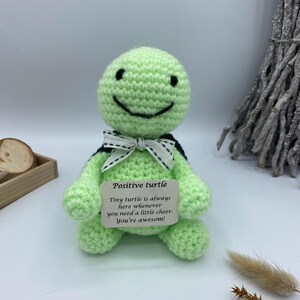 Gehäkelte Schildkröte, Big emotional turtle, Positive turtle, Sorgenfresser gehäkelt
