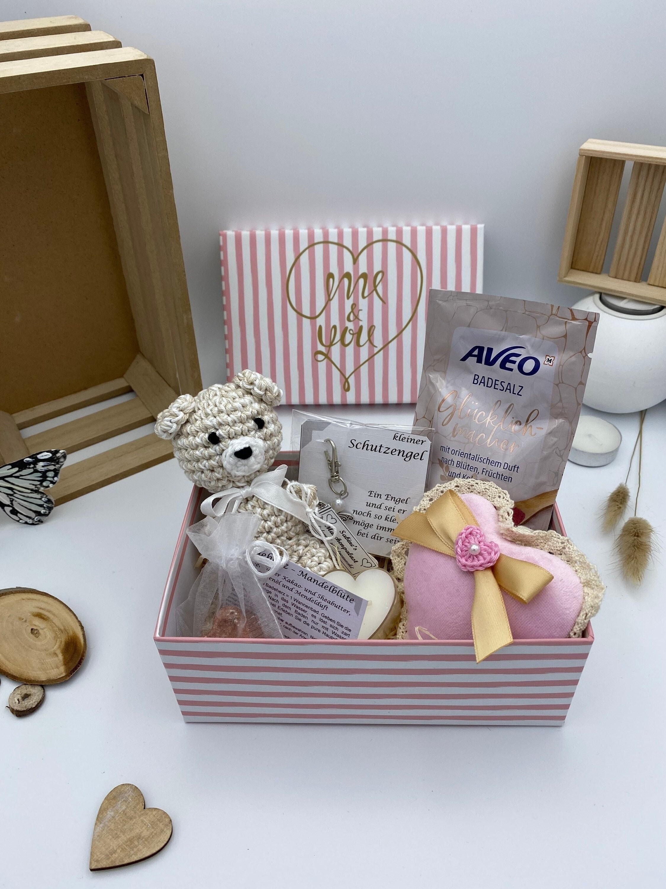 Gift box - gift set with handmade teddy bear and other great products