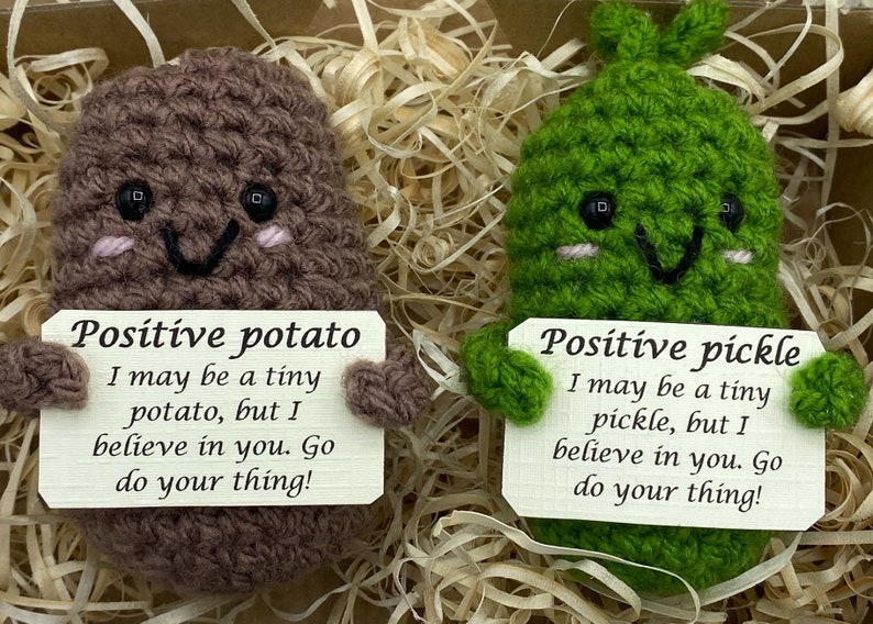 Emotional Potato, Positive Potato, Sorgenfresser gehäkelt Bild 7