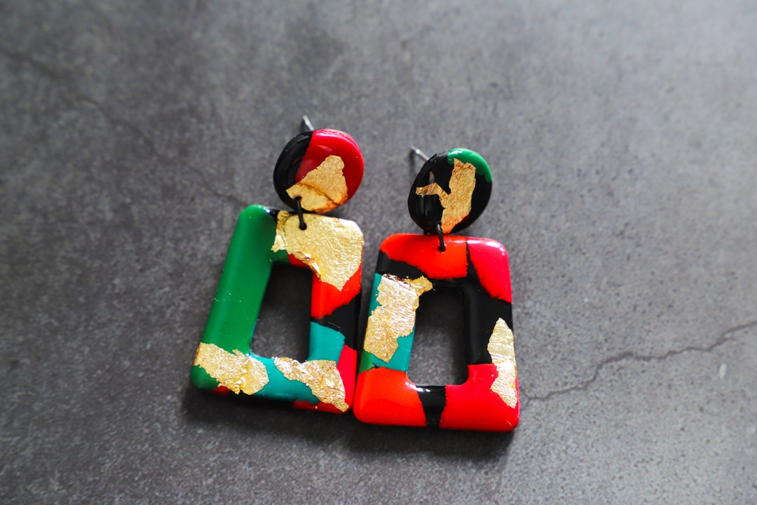 Mango - Orecchini Oversize In Resina Verde E Color Oro | ASOS - Foto 6