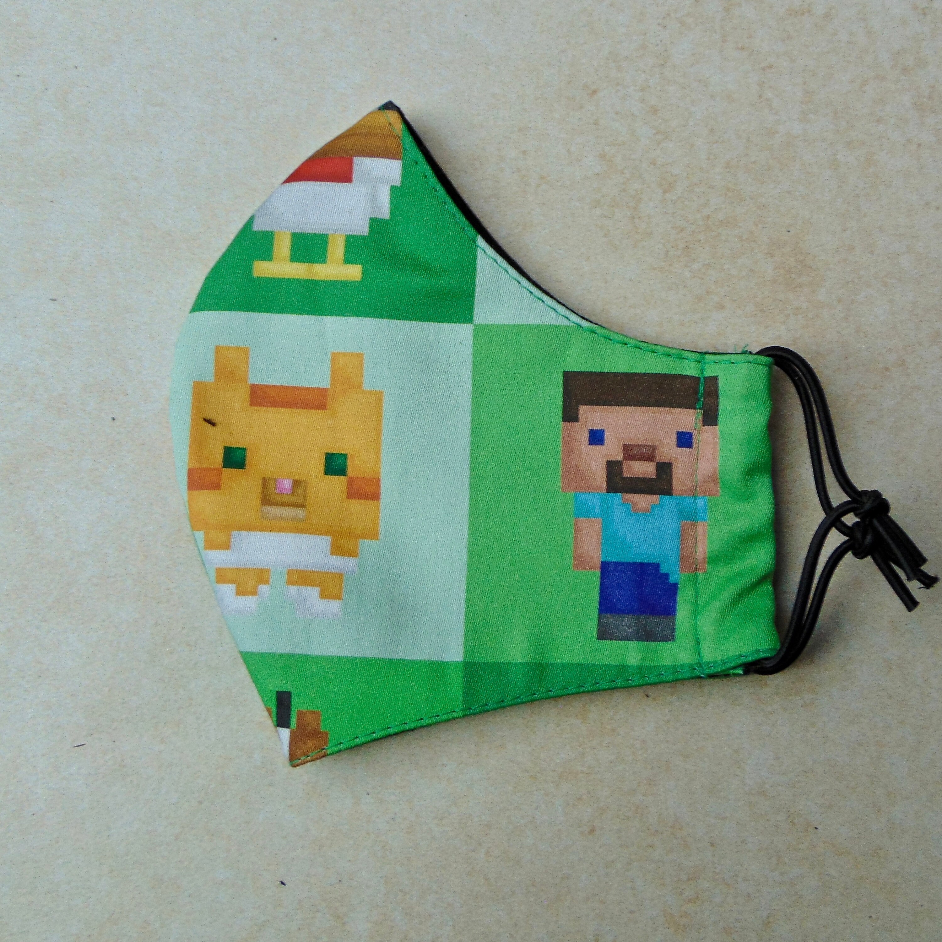 Rara máscara facial estilo Minecraft máscara de steve embro Etsy