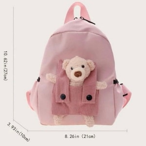 Personalised teddy backpack,toddler nursery rucksack,packpack with bear,back to school bag,school bag,nursery bag,childrens treat bag image 10