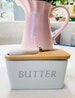 Ceramic butter dish with knife, butter dish, dish for butter, 