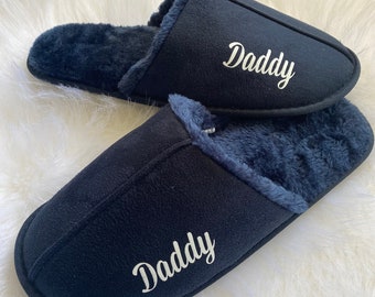 Personalised men’s slippers,loungewear slippers,gifts for him,Father’s Day gift,men’s footwear,slippers for men,casual footwear,Christmas