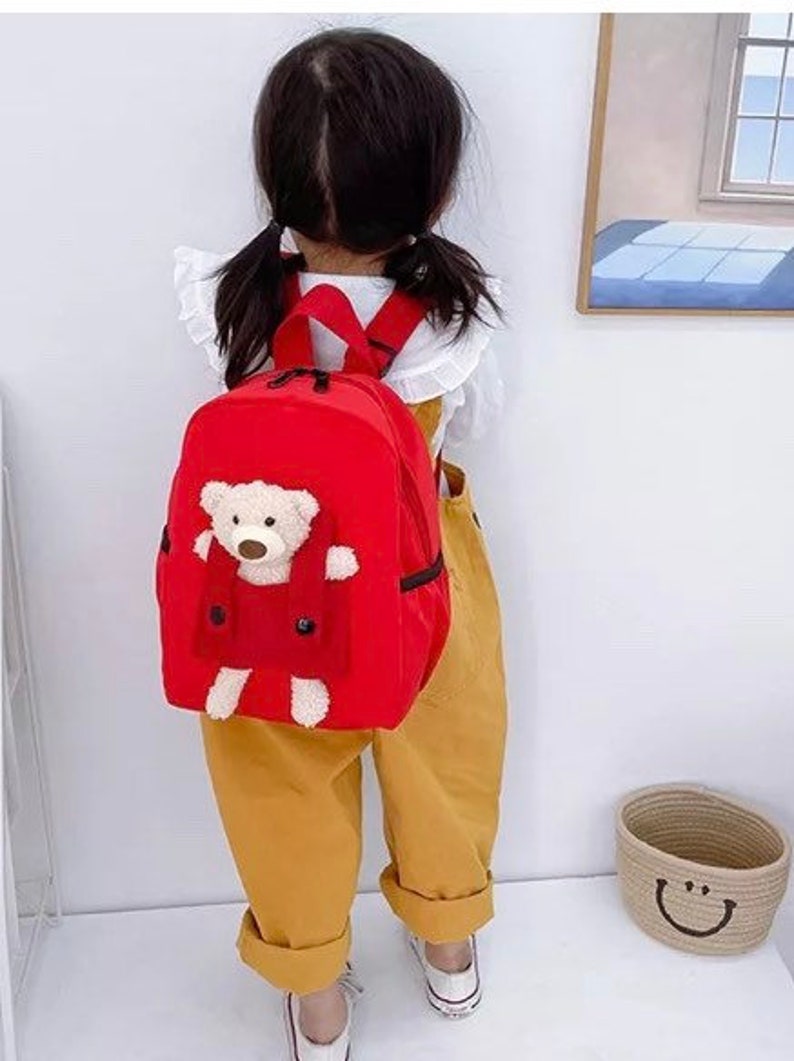 Personalised teddy backpack,toddler nursery rucksack,packpack with bear,back to school bag,school bag,nursery bag,childrens treat bag image 8