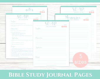 SOAP Bible Study Printable, SOAP Bible Study Journal, SOAP Bible Study, Devotional Guide, Bible Study Notes A4, A5 & 8.5x11