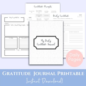 Daily Gratitude Journal | Gratitude Journal Printable | Gratitude Journal Pages | Gratitude Prayer Journal | Gratitude Journal Template