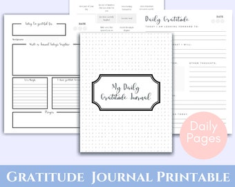 Daily Gratitude Journal | Printable Prayer Prompts (PDF)