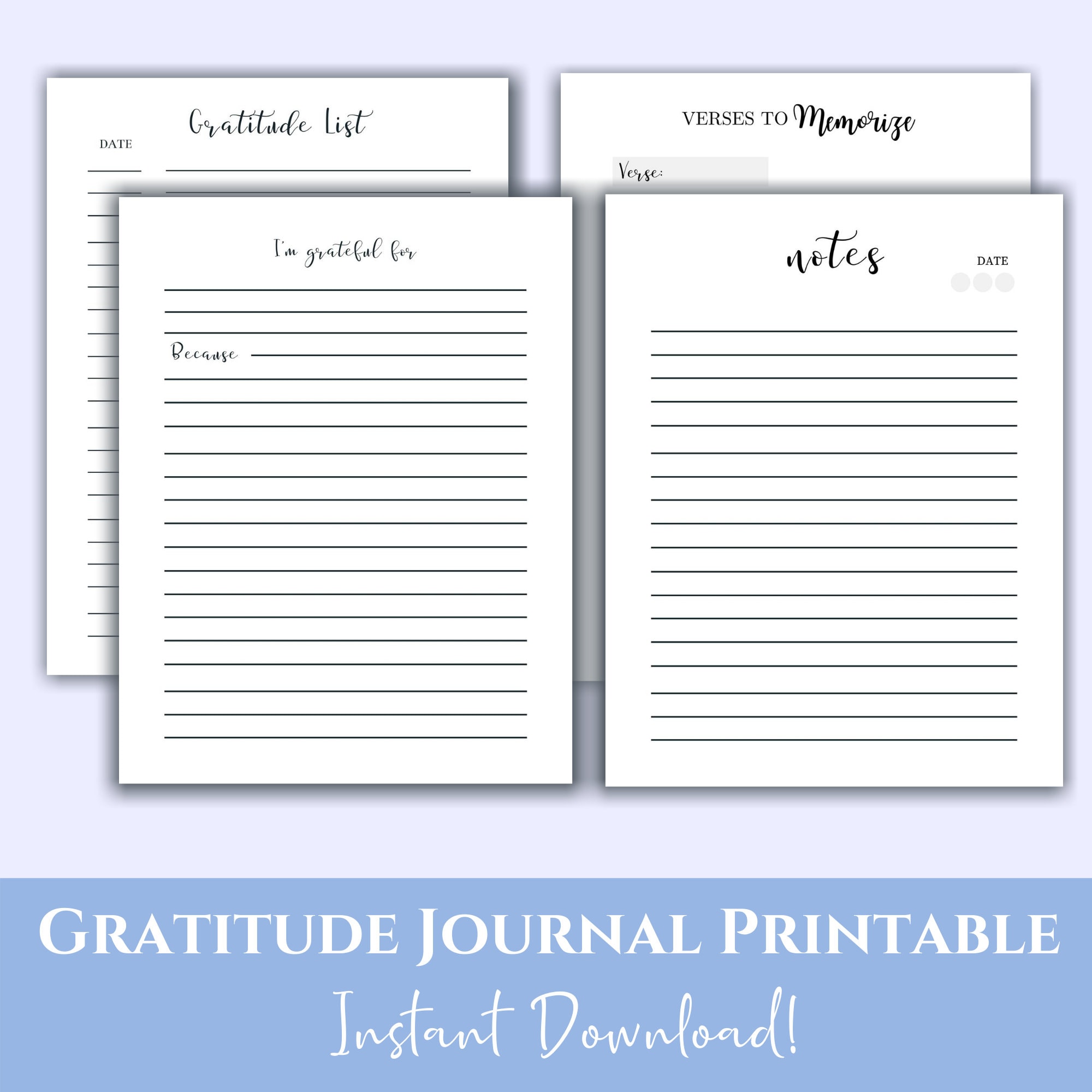 Daily Gratitude Journal | Gratitude Journal Printable | Gratitude ...