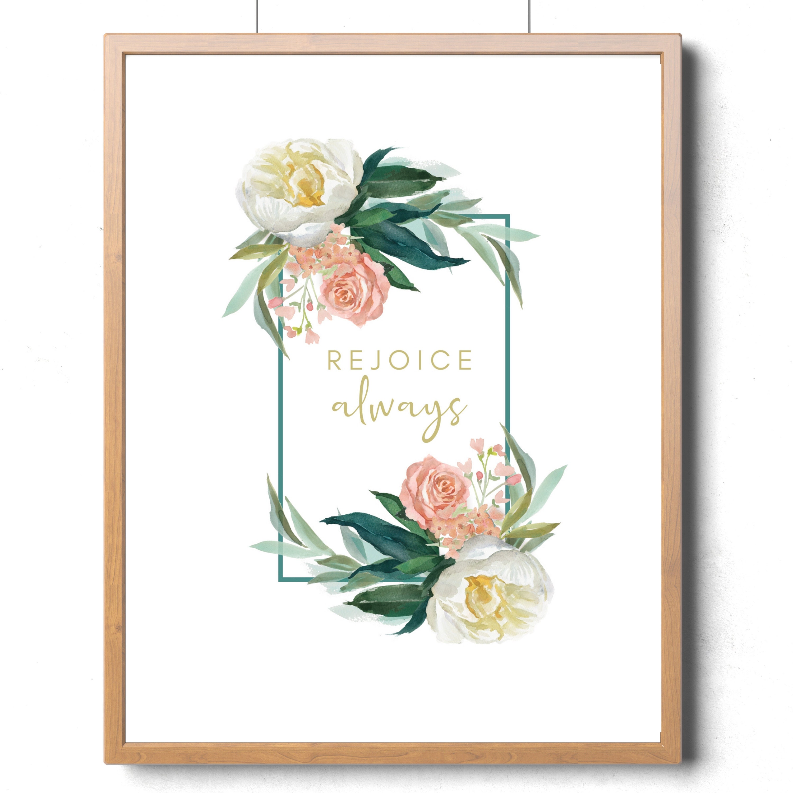 1 Thessalonians 5:16-18 Wall Art Rejoice Always Sign Bible Verse ...