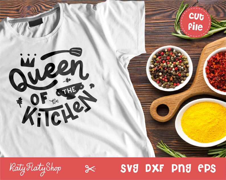 Download Queen of the kitchen SVG Apron svg Kitchen decor svg | Etsy