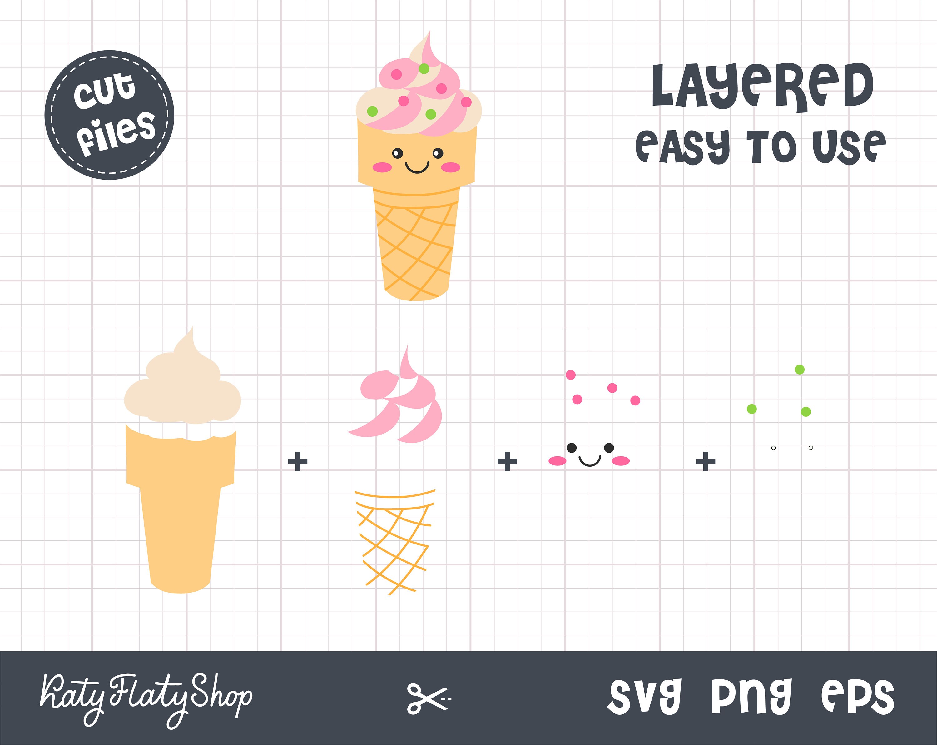 Helado svg Summer svg Food svg files for cricut Ice cream Etsy