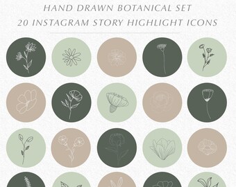 BOTANICAL INSTAGRAM HIGHLIGHTS Instagram App Icons - Etsy UK