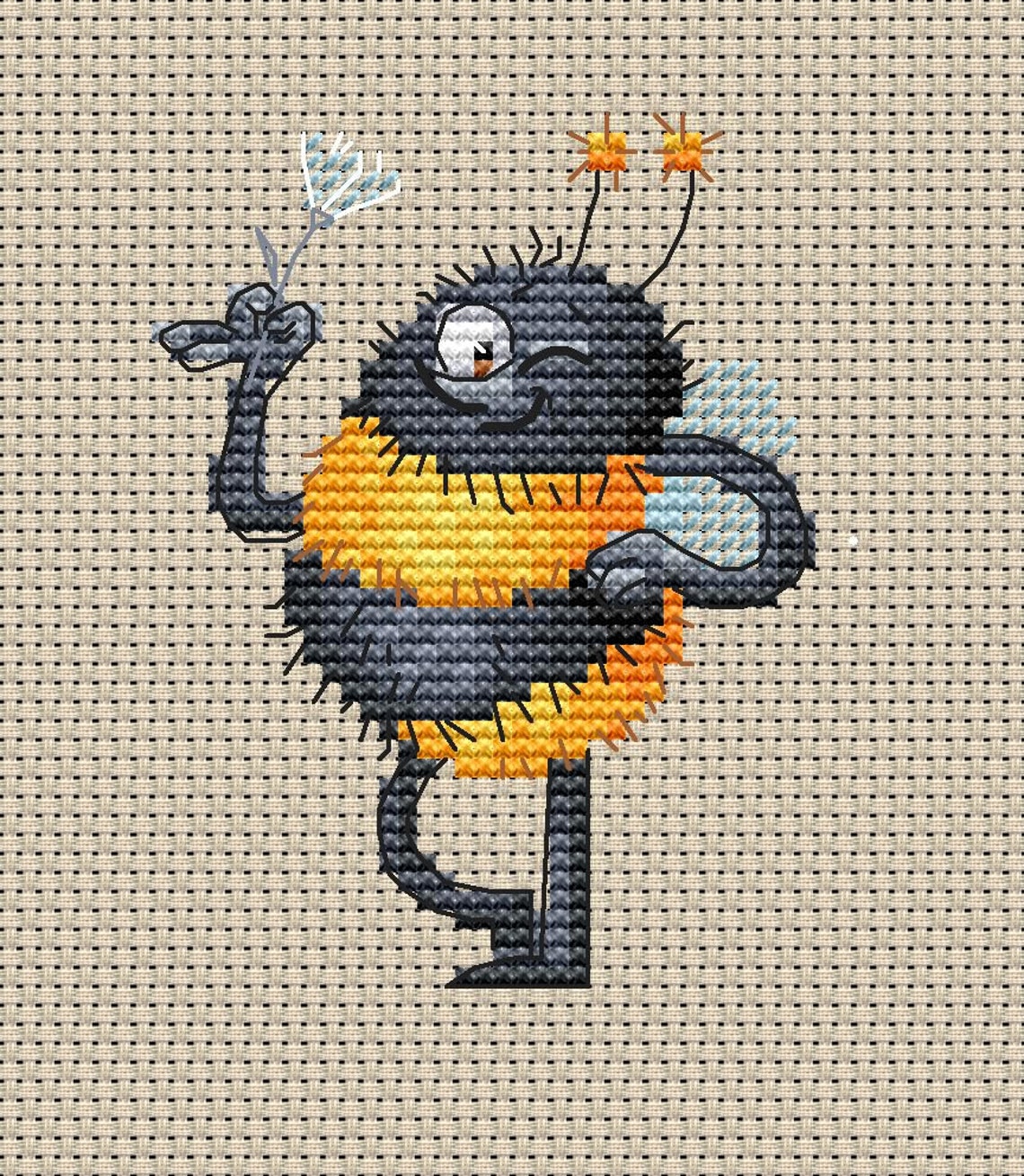 Bee Cross Stitch Pattern. Counted Cross Stitch. Craft Supplies | Etsy