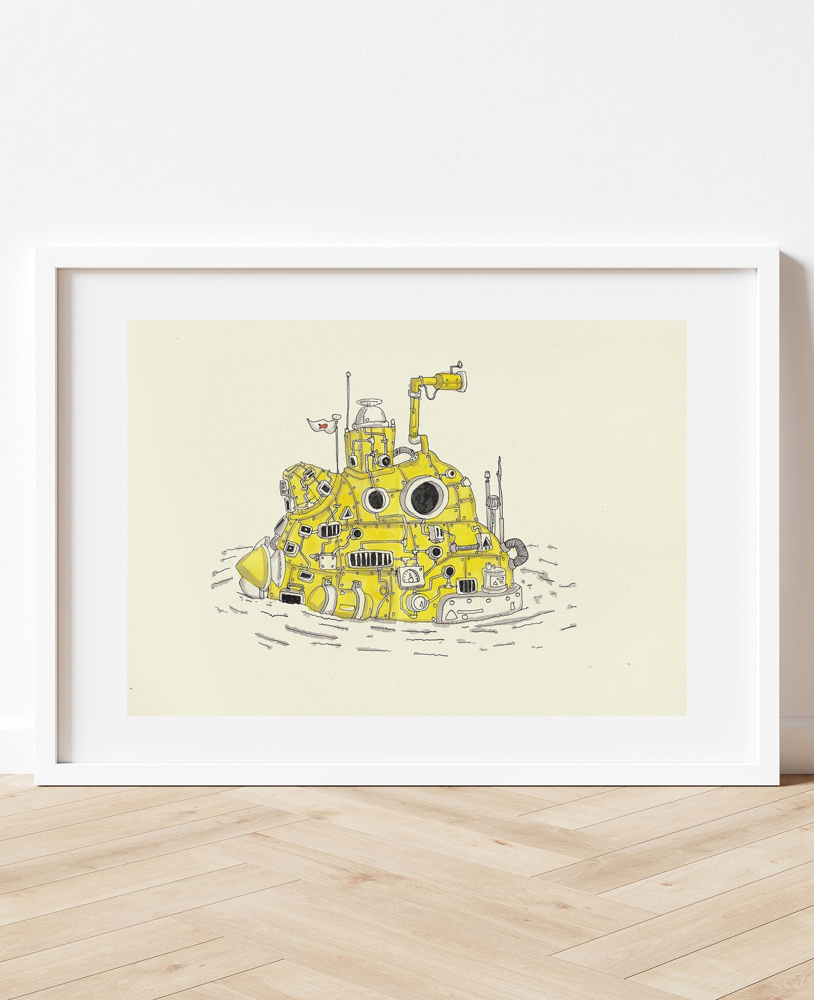 Yellow Submarine Wall Decor Art Print Etsy