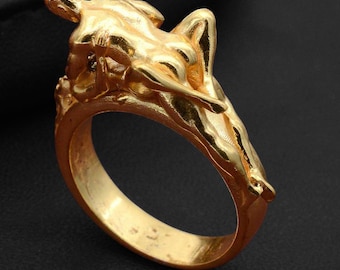 Lovers Hugging Ring - Romantic Embrace Jewelry - Couple’s Gift - Handcrafted Hug Ring in Brass - Couple Jewelry, Symbol of Love - Gift