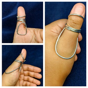 Thumb MCP Silver Splint Ring • Swan Thumb Splint • Custom handmade Splint Ring • Ring Splint • EDS Splint Ring by Evabelle