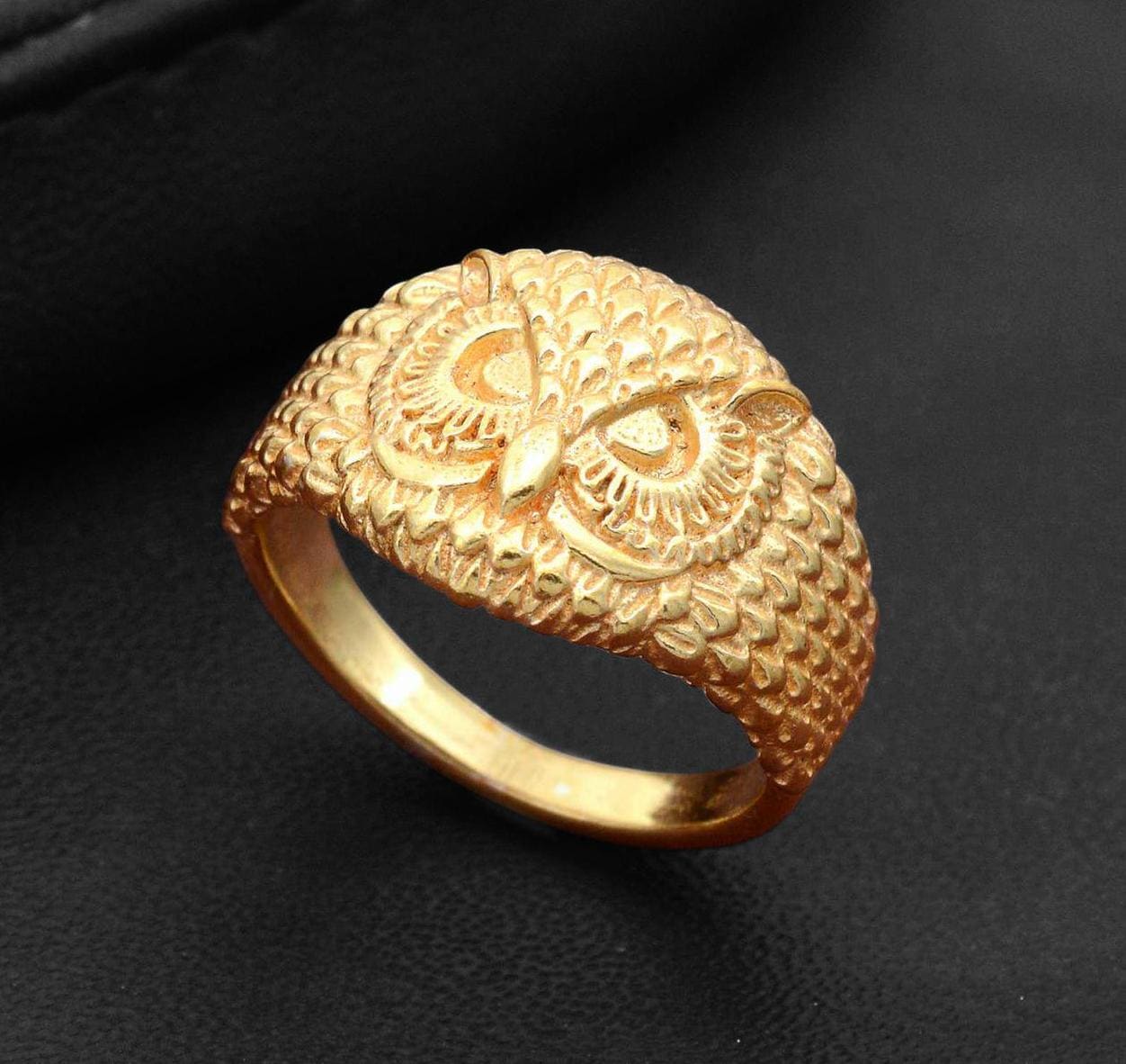 Gold Owl Ring - Minimalist Gold Owl Ring &ndash; Unique Jewelry for Owl Lovers - Delicate Gold Owl R