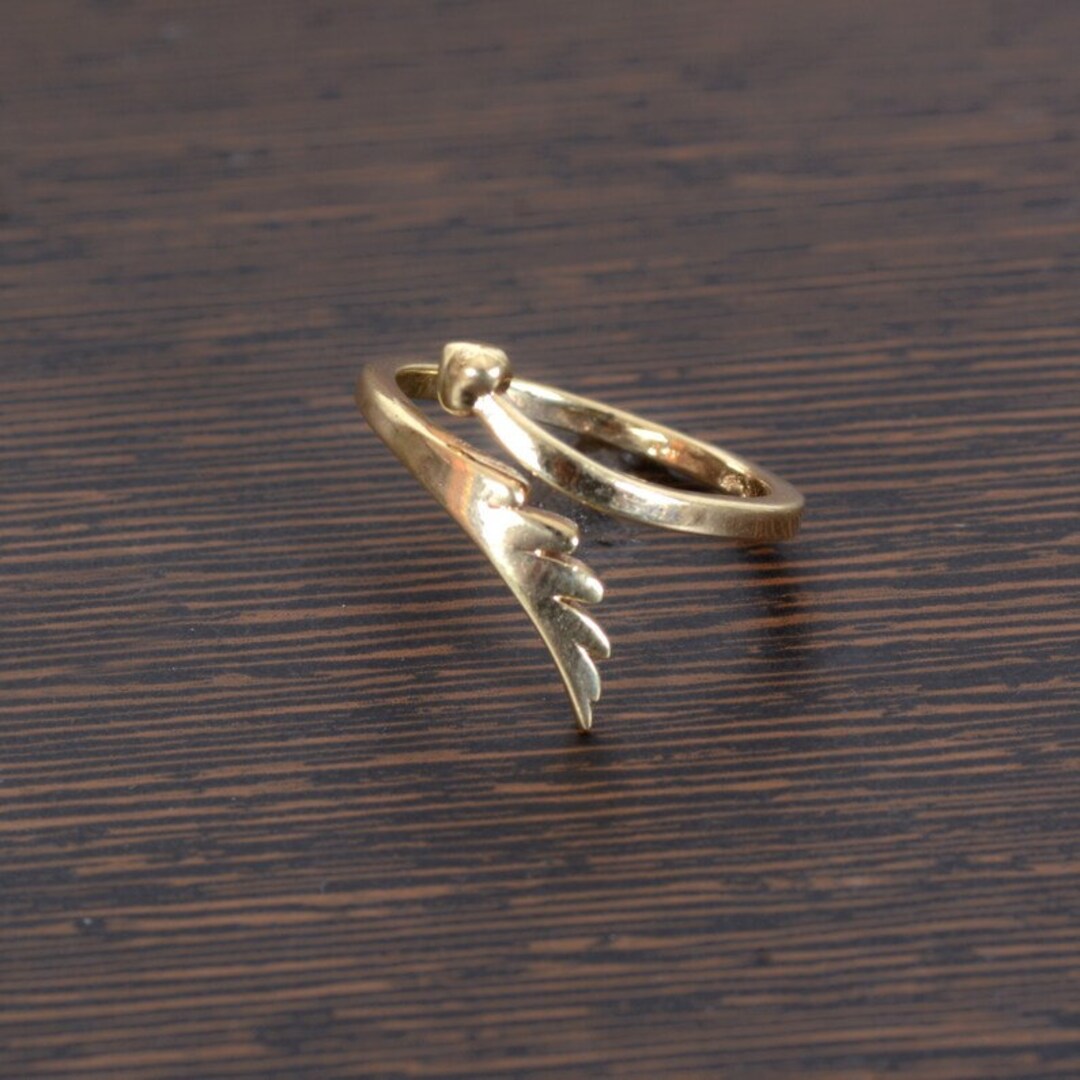 True Angel Rings Golden Angel Wings Ring, Dainty Ring, Stacking Ring, Minimalist Ring ...