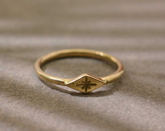 Star Brass Ring, Handmade Ring, Vintage Rings, Boho Rings, Minimalist Ring, Gift Ring, Anniversary Ring, Wedding Ring, Deco Ring