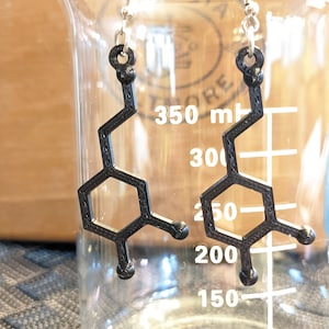 Lightweight Dopamine Molecule Earrings/Necklace- 2 colors available! Science Jewelry