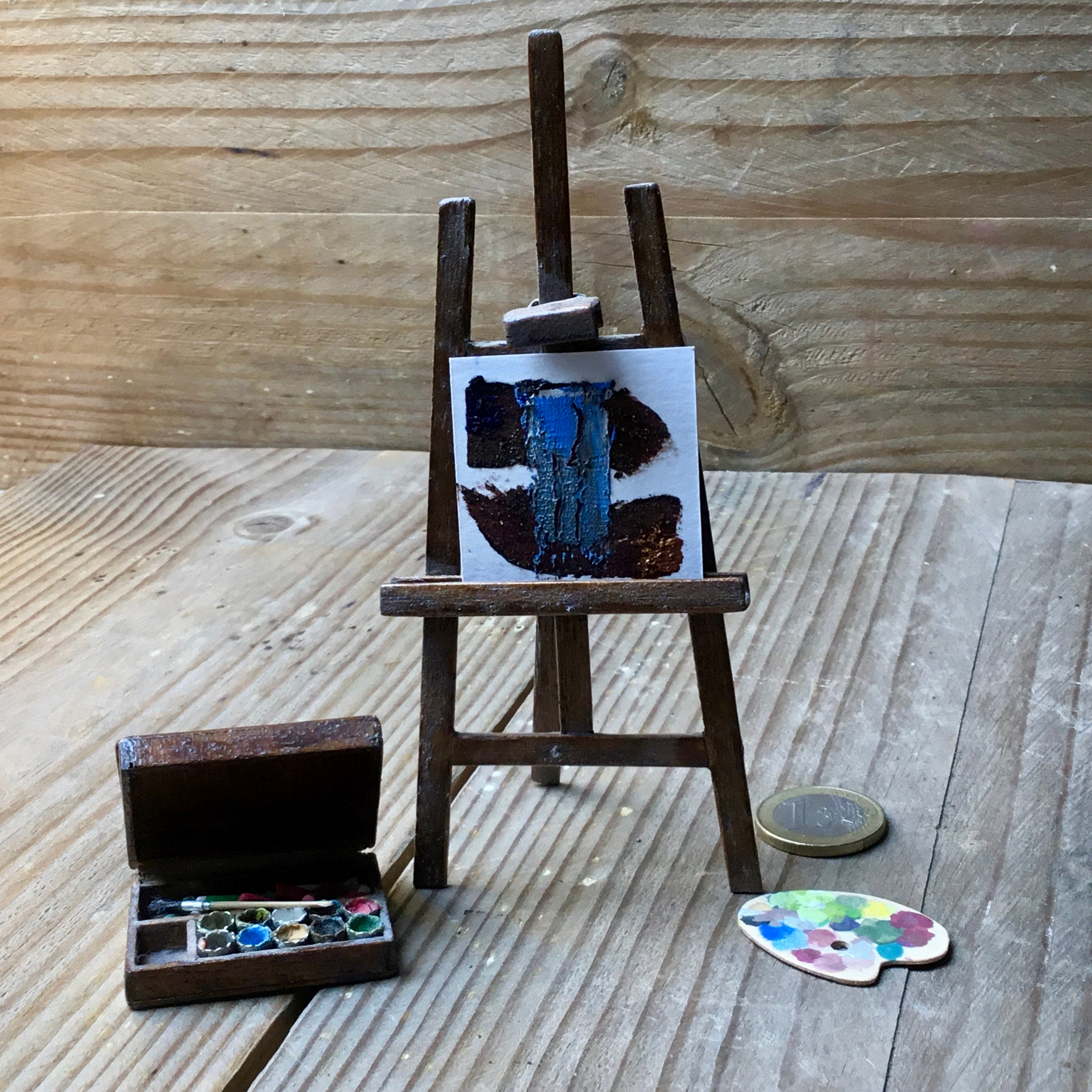 Original gemälde Real painting Miniatur abstrakte Ölfarbe | Etsy