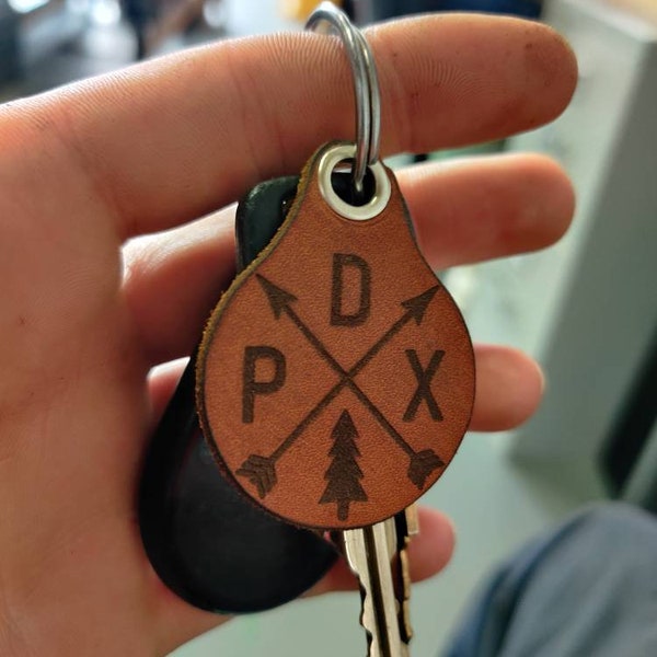 PDX Leather Keychain