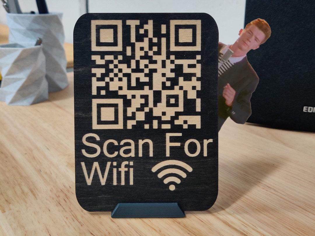 Rick Roll Prank QR Code Wi-Fi Sign